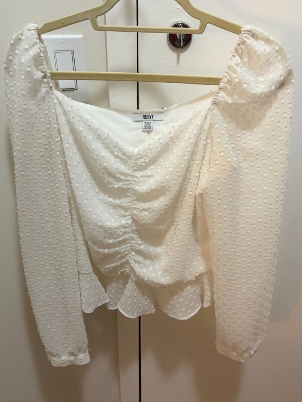White flowy blouse